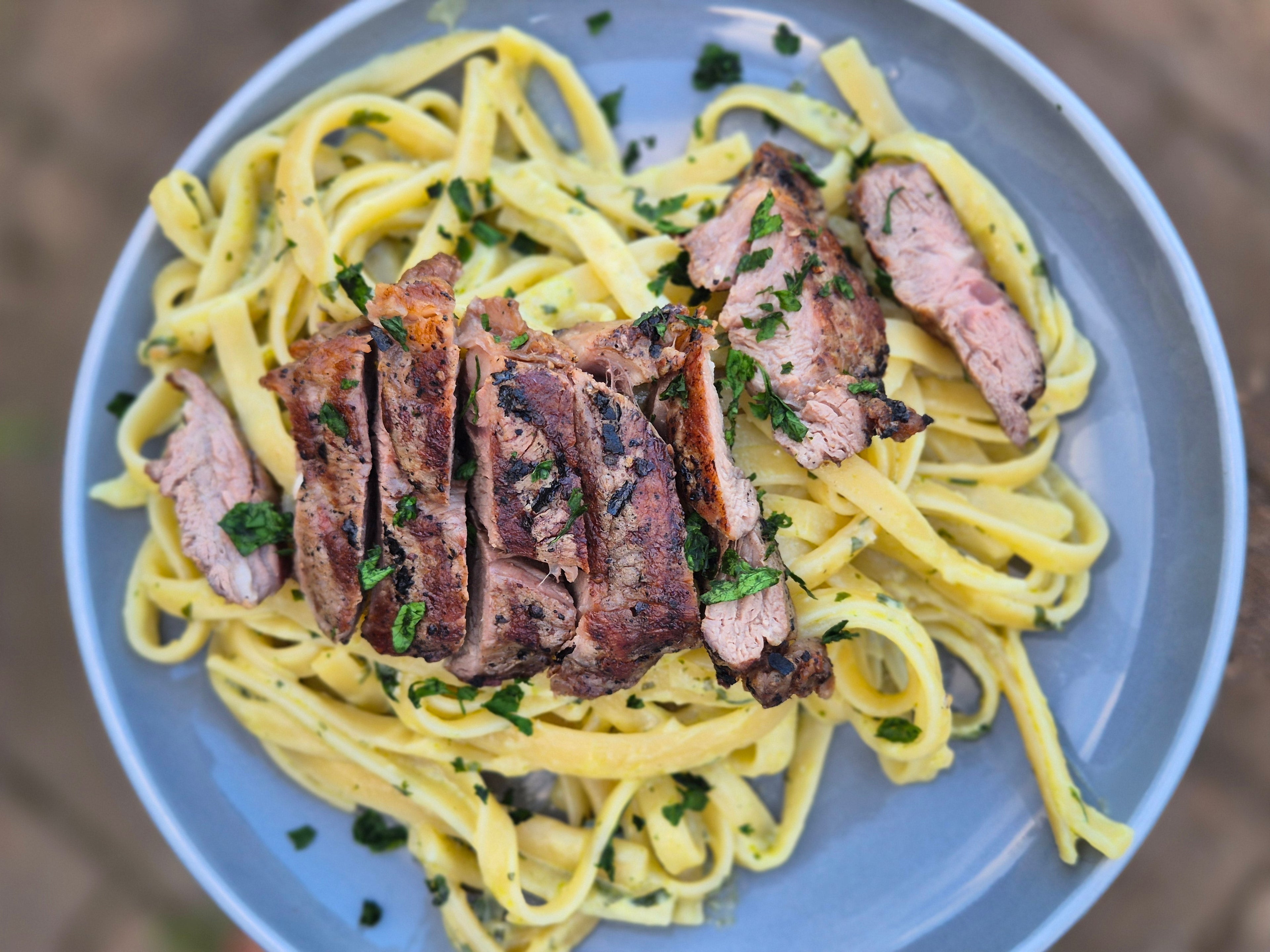 Scotch Fillet Boursin Fettuccine